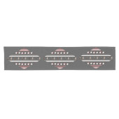 Elegant grijs en roze Aztec Patroon Korte Tafelloper (Horizontaal)