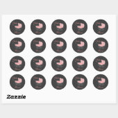 Elegant grijs en roze Baby showers Sticker (Vel)