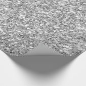 Elegant grijs en wit accenten glitter patroon cadeaupapier (Hoek)