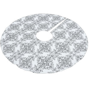 Elegant grijs en wit bloemmotief vintage stijl dam kerstboom rok
