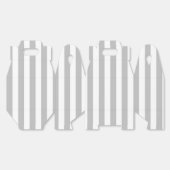 Elegant grijs en wit gestreept patroon bedankdoosjes (Ongevouwen)