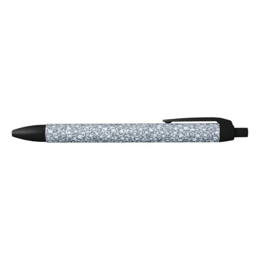 Elegant grijs en wit glitter zwarte inkt pen (Bovenkant)