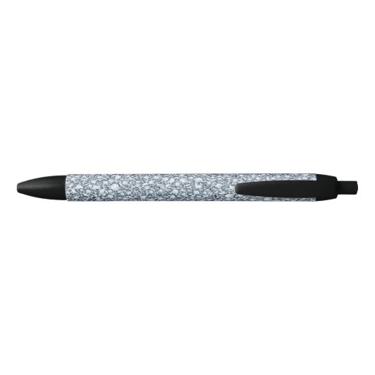 Elegant grijs en wit glitter zwarte inkt pen (Achterkant)