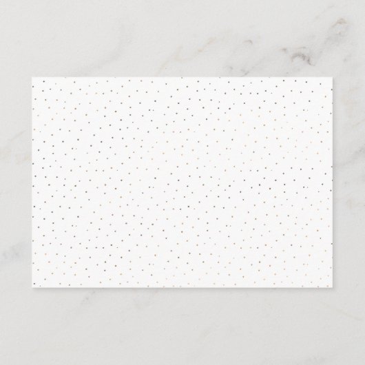 Elegant Grijs en Wit met Stippen Weddenschap Detai Informatiekaartje (Achterkant)