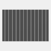 Elegant Grijs en Wit Pinstripe Patroon Inpakpapier Vel (Voorkant)