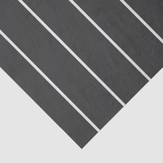 Elegant Grijs en Wit Pinstripe Patroon Tissuepapier (Detail)