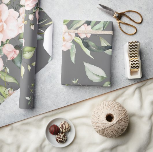Elegant grijs eucalyptus groen bruiloft cadeaupapier (Crafts)