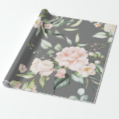 Elegant grijs eucalyptus groen bruiloft cadeaupapier (Uitgerold)