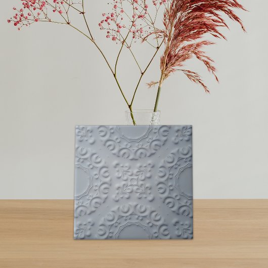 Elegant Grijs Faux Bas Relief Tegeltje