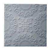 Elegant Grijs Faux Bas Relief Tegeltje (Voorkant)