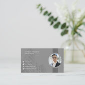 Elegant grijs foto Visitekaartje (Staand voorkant)