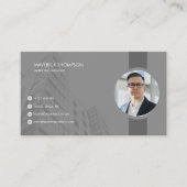 Elegant grijs foto Visitekaartje (Voorkant)