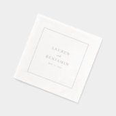 Elegant Grijs Geometrisch Folie Servetten (Links)