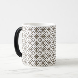 Elegant grijs geometrisch sierpatroon magische mok