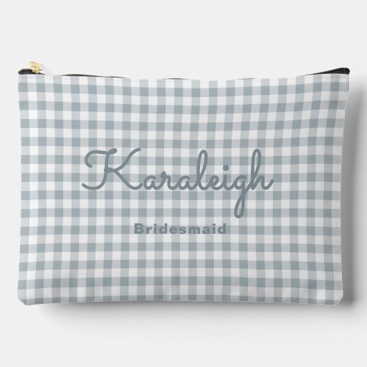 Elegant grijs geruit bruidsmeisje etui (Voorkant)