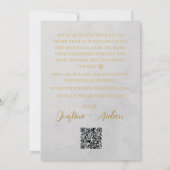 Elegant Grijs & Goud Script met Fotobruiloft Save The Date (Achterkant)