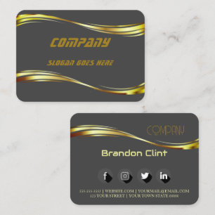Elegant grijs - goudprofessioneel visitekaartje