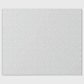 Elegant grijs Grieks zeer belangrijk geometrisch Cadeaupapier (Vlak)