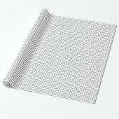 Elegant grijs Grieks zeer belangrijk geometrisch Cadeaupapier (Uitgerold)