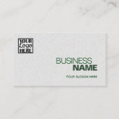 Elegant Grijs Groen Classic Eenvoudig met Merk Log Visitekaartje (Voorkant)