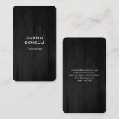 Elegant grijs hout Plain Modern minimalistisch Visitekaartje (Voorkant / Achterkant)