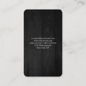 Elegant grijs hout Plain Modern minimalistisch Visitekaartje (Achterkant)