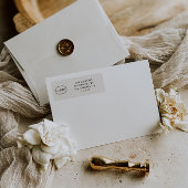 Elegant Grijs Klassiek Chic Monogram Retouradres Etiket