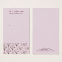 Elegant Grijs Lavendel Fan Patroon Oorbel Display