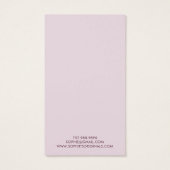 Elegant Grijs Lavendel Fan Patroon Oorbel Display Visitekaartje (Achterkant)