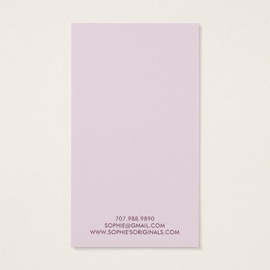 Elegant Grijs Lavendel Fan Patroon Oorbel Display Visitekaartje (Achterkant)