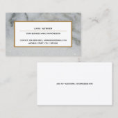 elegant grijs marmer rechthoekige vormgeving profe visitekaartje (Voorkant / Achterkant)