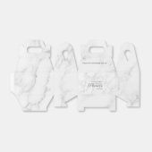 Elegant grijs marmerpatroon script bruidsdouche bedankdoosjes (Uitgevouwen)