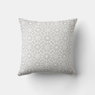 Elegant grijs Marokkaans geometrisch patroon Kussen