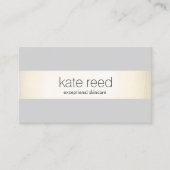 Elegant grijs modern goud gestreept visitekaartje (Voorkant)