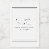 Elegant grijs omhuld H Etiket (Enkel label)