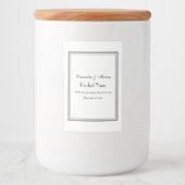 Elegant grijs omhuld H Etiket (Voorkant)