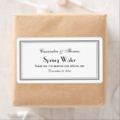 Elegant grijs omhuld H waterflesetiket Etiket (Insitu)