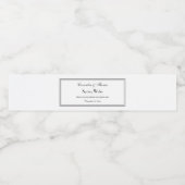 Elegant grijs omhuld H waterflesetiket Waterfles Etiket (Enkel label)