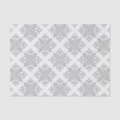 Elegant grijs op witte damast tissuepapier (Voorkant)