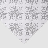 Elegant grijs op witte damast tissuepapier (Detail)