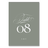 Elegant grijs op witte kalligrafie bruiloft kaart (Achterkant)