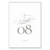 Elegant grijs op witte kalligrafie bruiloft kaart (Achterkant)