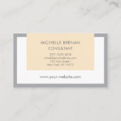 Elegant grijs & pastelroze visitekaartje (Achterkant)