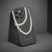 Elegant grijs Pearl ketting