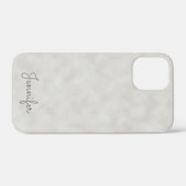 Elegant grijs perkament met naam Case-Mate iPhone case (Achterkant (horizontaal))