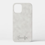 Elegant grijs perkament met naam Case-Mate iPhone case (Achterkant)
