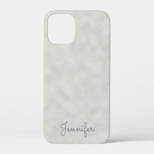 Elegant grijs perkament met naam Case-Mate iPhone case