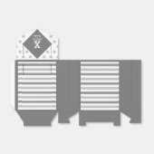 Elegant Grijs Polka Dots Strepen Favor Box Bedankdoosjes (Uitgevouwen)