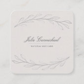 Elegant grijs potlood ketched Branches Vierkante Visitekaartje (Voorkant)