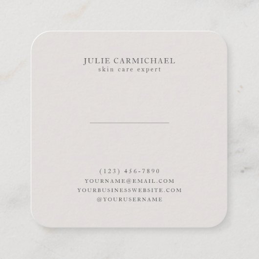 Elegant grijs potlood ketched Branches Vierkante Visitekaartje (Achterkant)